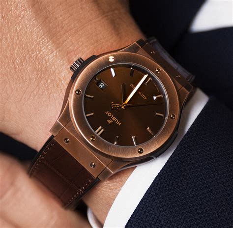 hublot brown dial|hublot unico bronze.